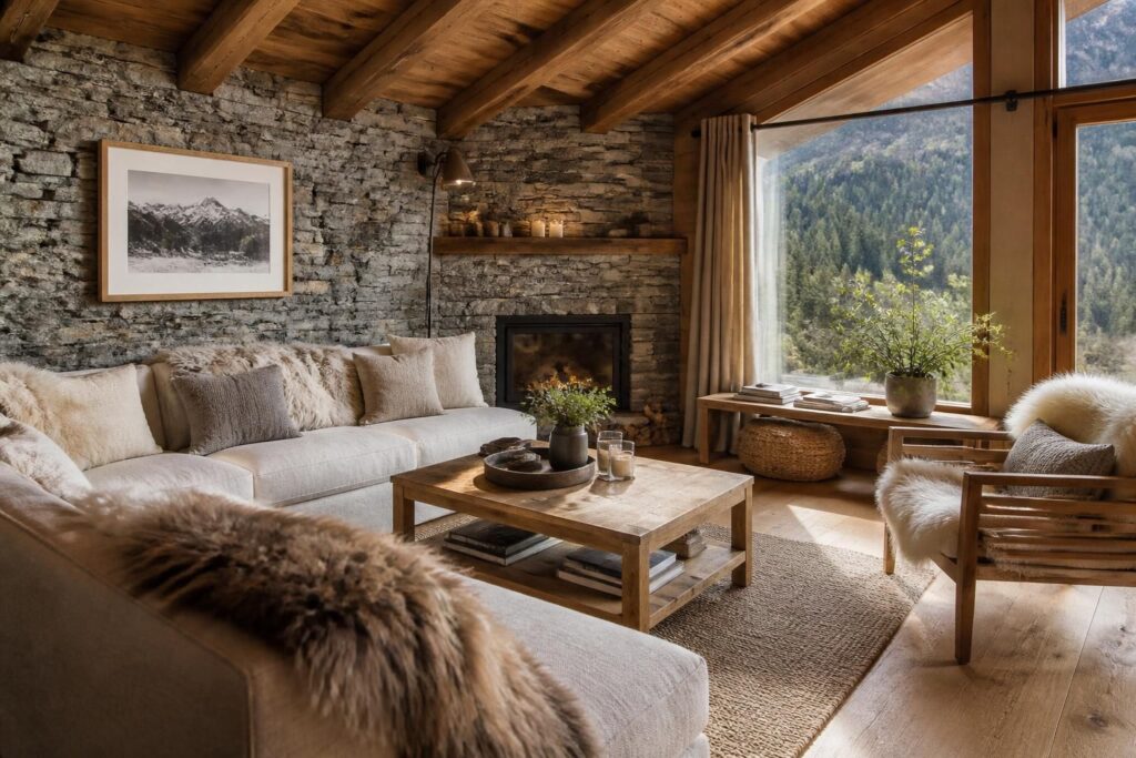 découvrez comment sublimer votre intérieur avec une décoration de montagne alliant bois, pierre et matières chaleureuses pour une ambiance authentique et cosy.