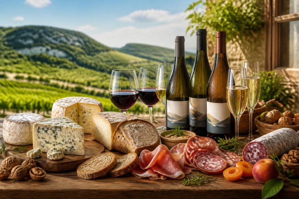 découvrez les spécialités du bugey et de l'ain : fromages authentiques, vins aoc du bugey et produits du terroir savoureux pour une expérience gourmande unique.