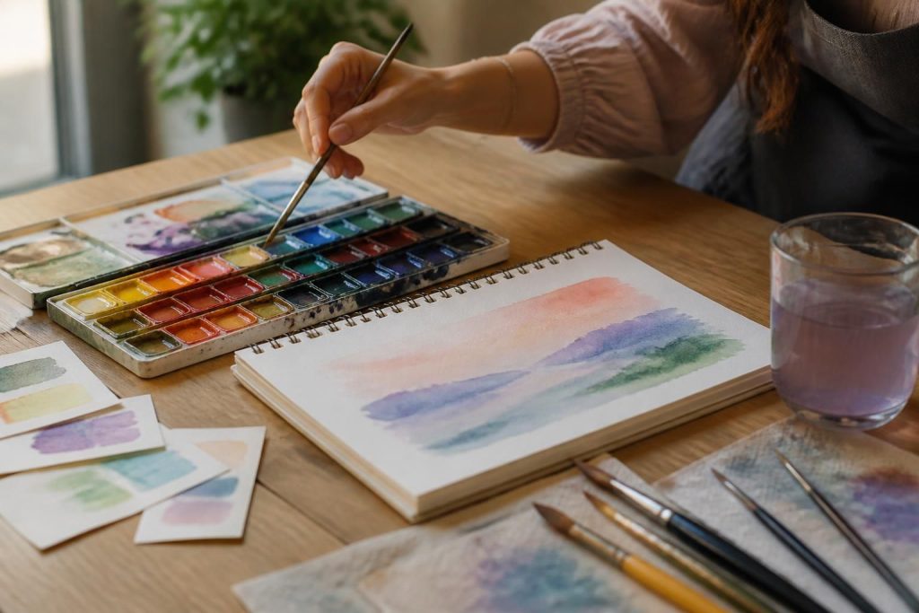 découvrez les conseils essentiels pour débuter l'aquarelle : le matériel nécessaire et les premiers gestes pour réussir vos premiers tableaux en toute simplicité.